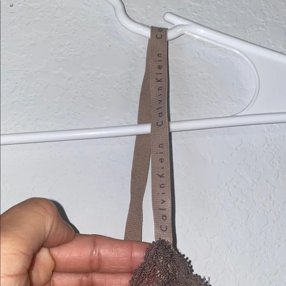 Calvin Klein Tan Lace Trim Bra